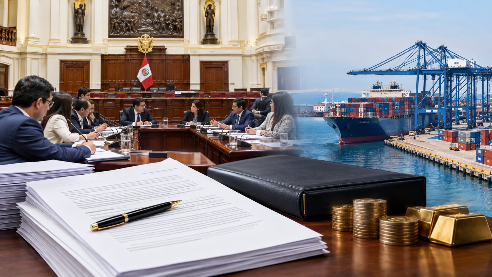 Marcelo reconoció públicamente que su partido, a pesar de ser nuevo, siente que tiene una “oportunidad interesante” al tener la presidencia de las dos comisiones que analizarán propuestas económicas en el Congreso bicameral. Fotocomposición: ChatGPT, Alessandro Azurín, Diario Gestión.