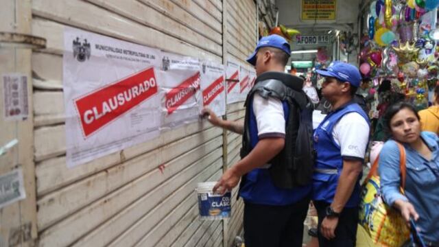 MML clausura cinco locales en mercado central donde se vendían productos tóxicos en Halloween