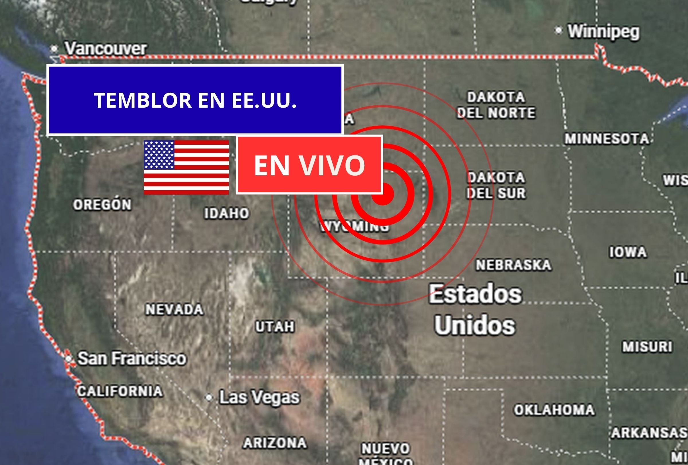 Sigue el reporte oficial del Servicio Geológico de Estados Unidos (USGS, por sus siglas en inglés) sobre los últimos temblores registrados en EE.UU. hoy, 03 de junio de 2026. (Imagen creada con foto de Google Maps para Gestión Mix)
