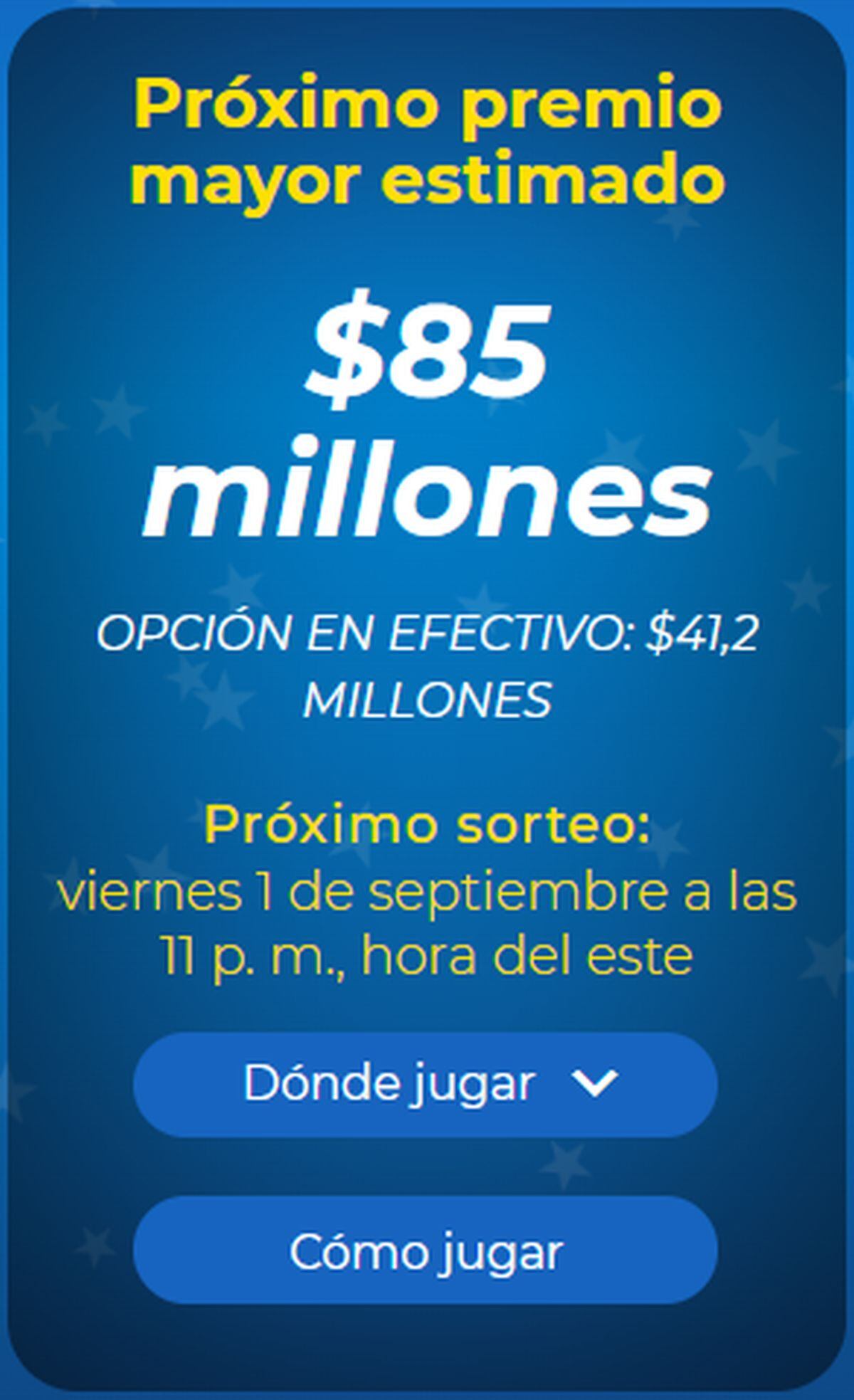 El premio mayor estimado para este viernes 1 de septiembre de 2023 (Foto: Mega Millions)