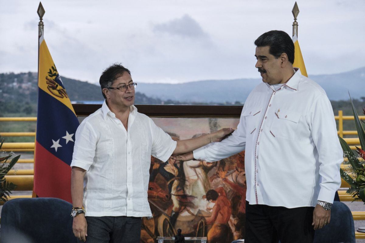 Gustavo Petro and Nicolás Maduro
