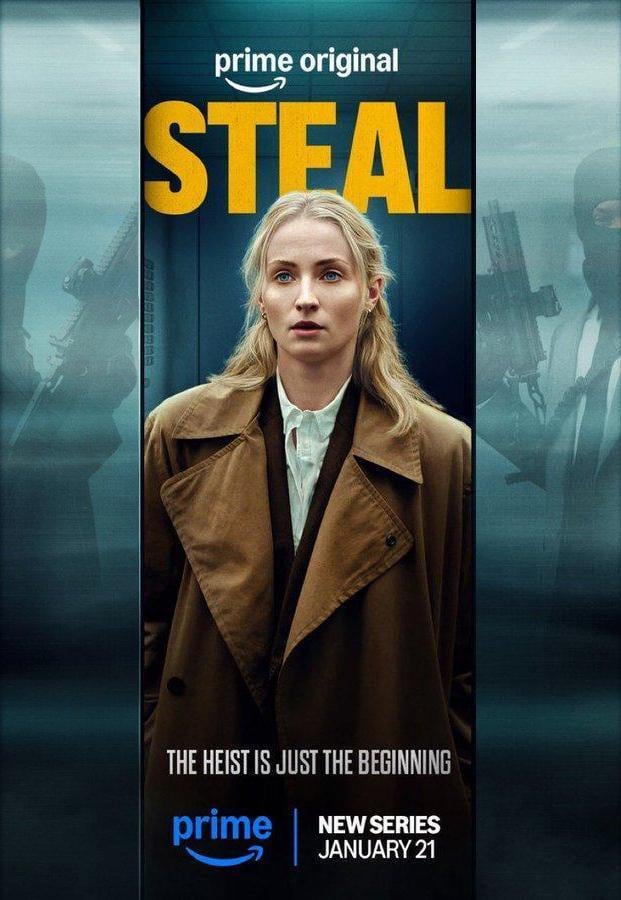 El póster de "Steal", serie protagonizada por Sophie Turner que se desarrolla a lo largo de 6 episodios (Foto: Amazon MGM Studios)