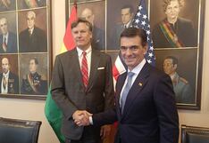 Estados Unidos respaldará a Bolivia en sus negociaciones para obtener crédito