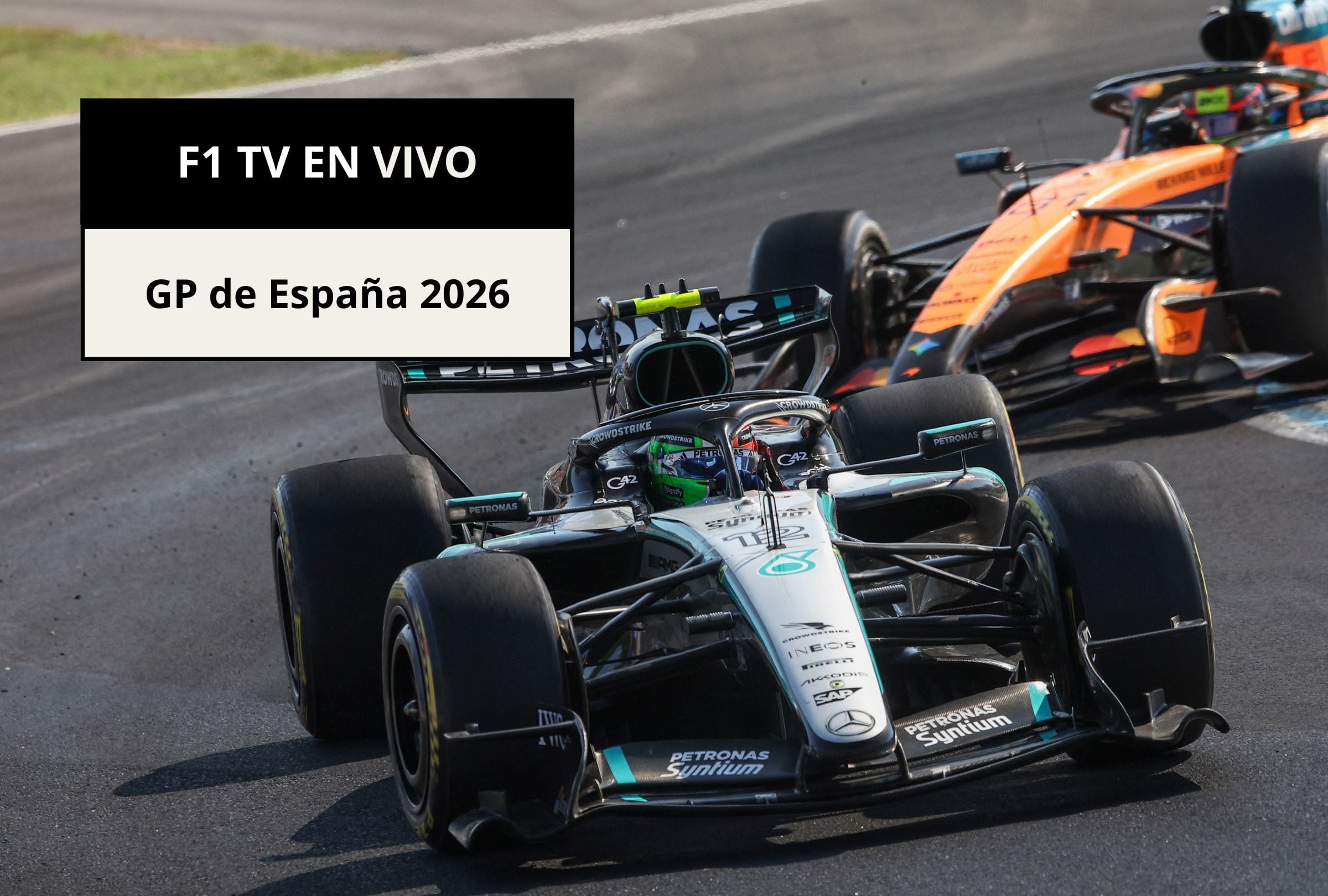Revisa esta nota para que sepas cómo ver EN VIVO la carrera del GP de España 2026 por F1 TV. (Foto: GONGORA / NURPHOTO / NURPHOTO / AFP y Composición Canva - Gestión Mix)