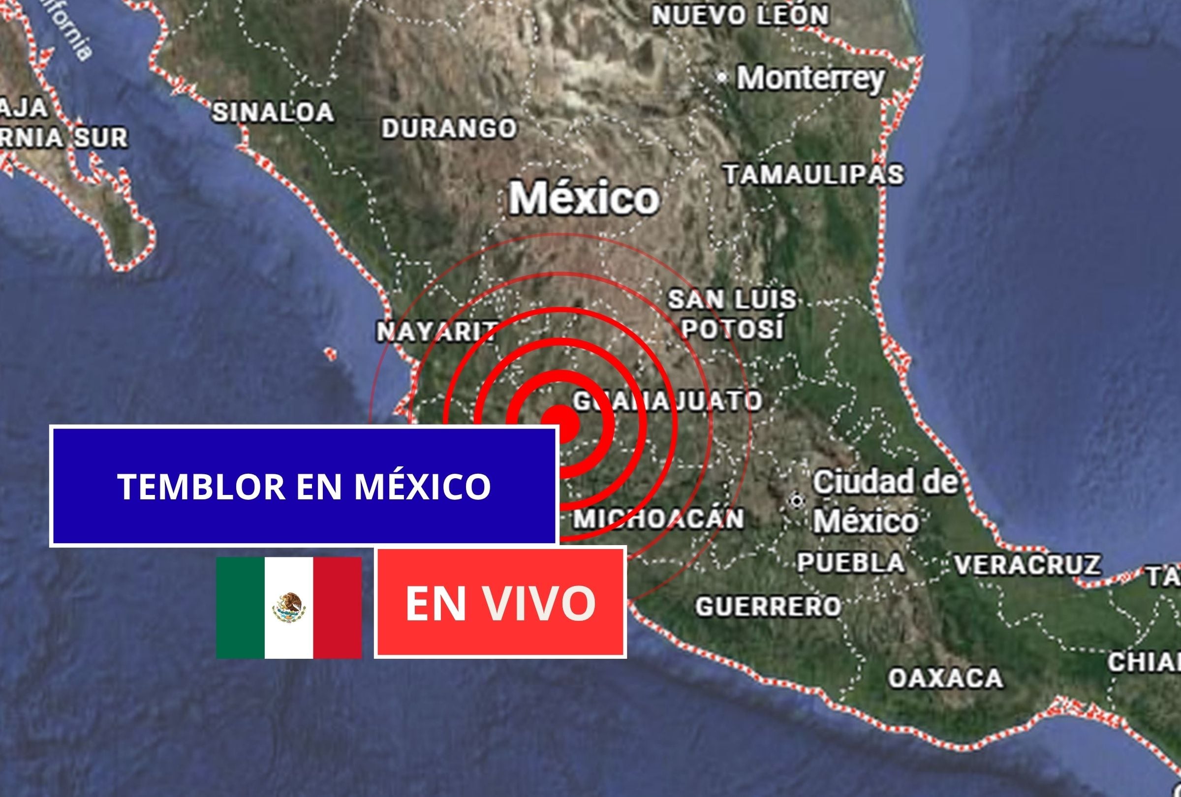 Sigue el reporte oficial del Servicio Sismológico Nacional (SSN) sobre los últimos temblores registrados en México hoy, sábado 25 de julio de 2026. (Imagen creada con foto de Google Maps para Gestión Mix)