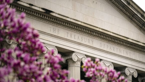 El edificio del Tesoro de Estados Unidos en Washington, DC. Fotógrafo: Al Drago/Bloomberg