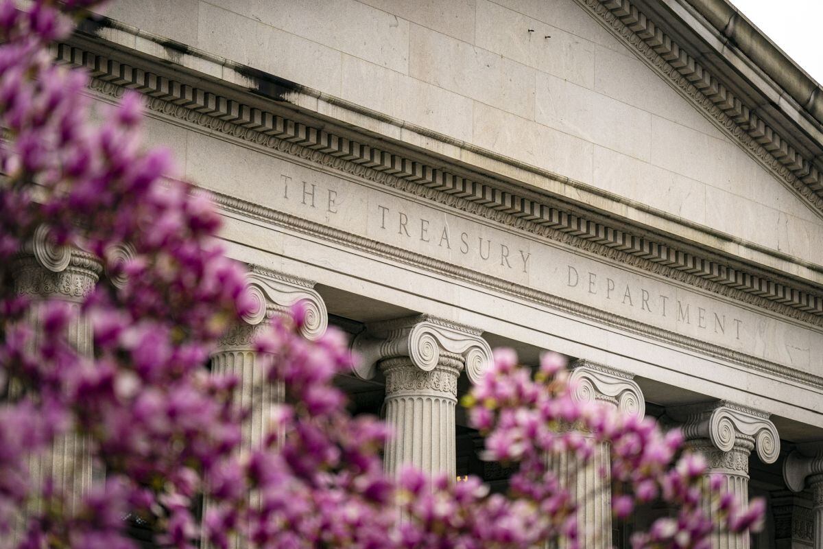 El edificio del Tesoro de Estados Unidos en Washington, DC. Fotógrafo: Al Drago/Bloomberg