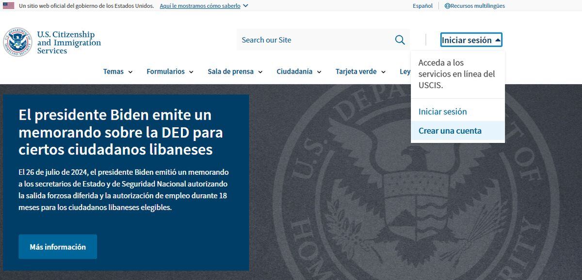 Pasos para crear tu cuenta en línea del Servicio de Ciudadanía e Inmigración de los Estados Unidos (Foto: USCIS)