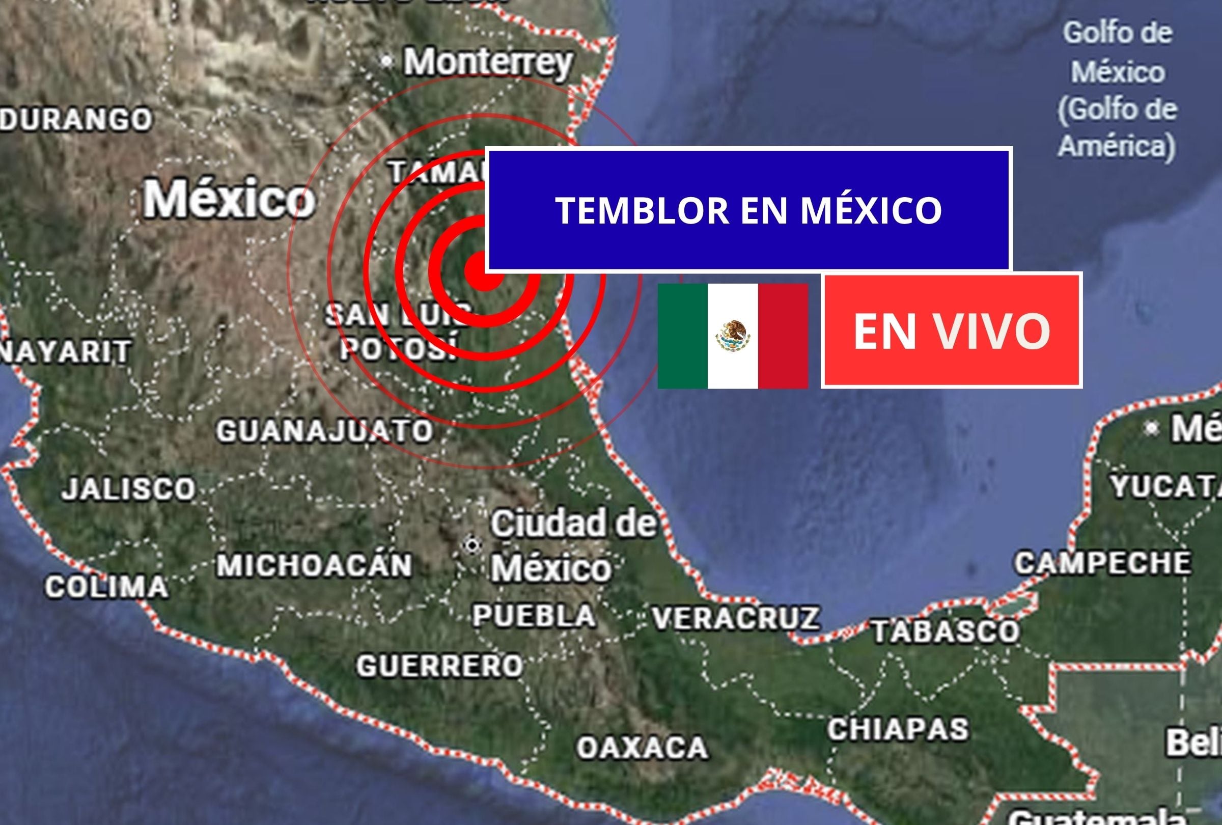 Sigue el reporte oficial del Servicio Sismológico Nacional (SSN) sobre los últimos temblores registrados en México hoy, martes 05 de mayo de 2026. (Imagen creada con foto de Google Maps para Gestión Mix)