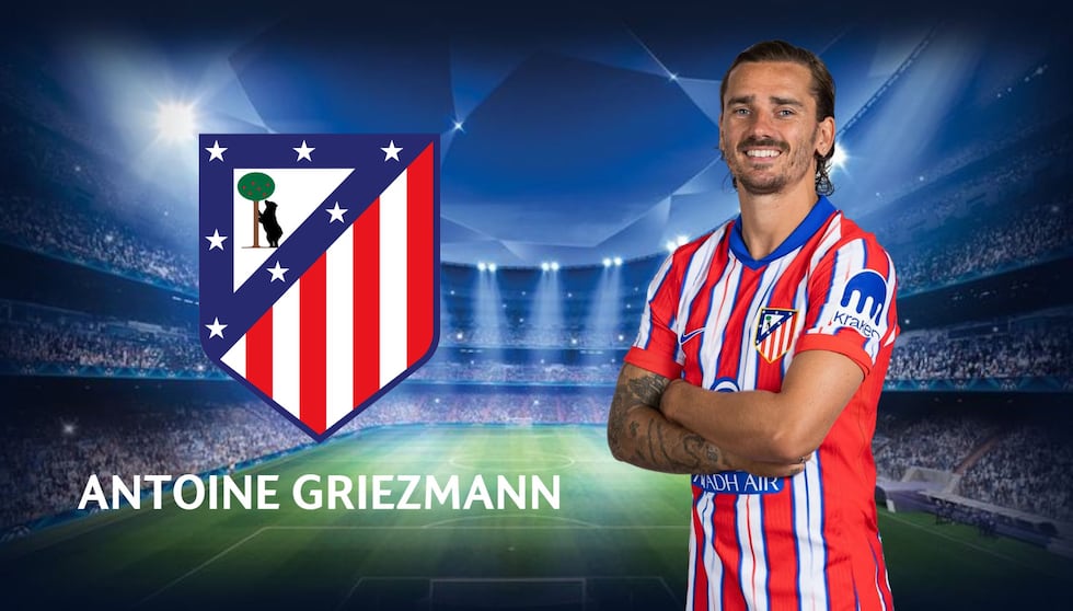 Antoine Griezzman, delantero del Atlético de Madrid. | Crédito: UEFA / Composición Mix