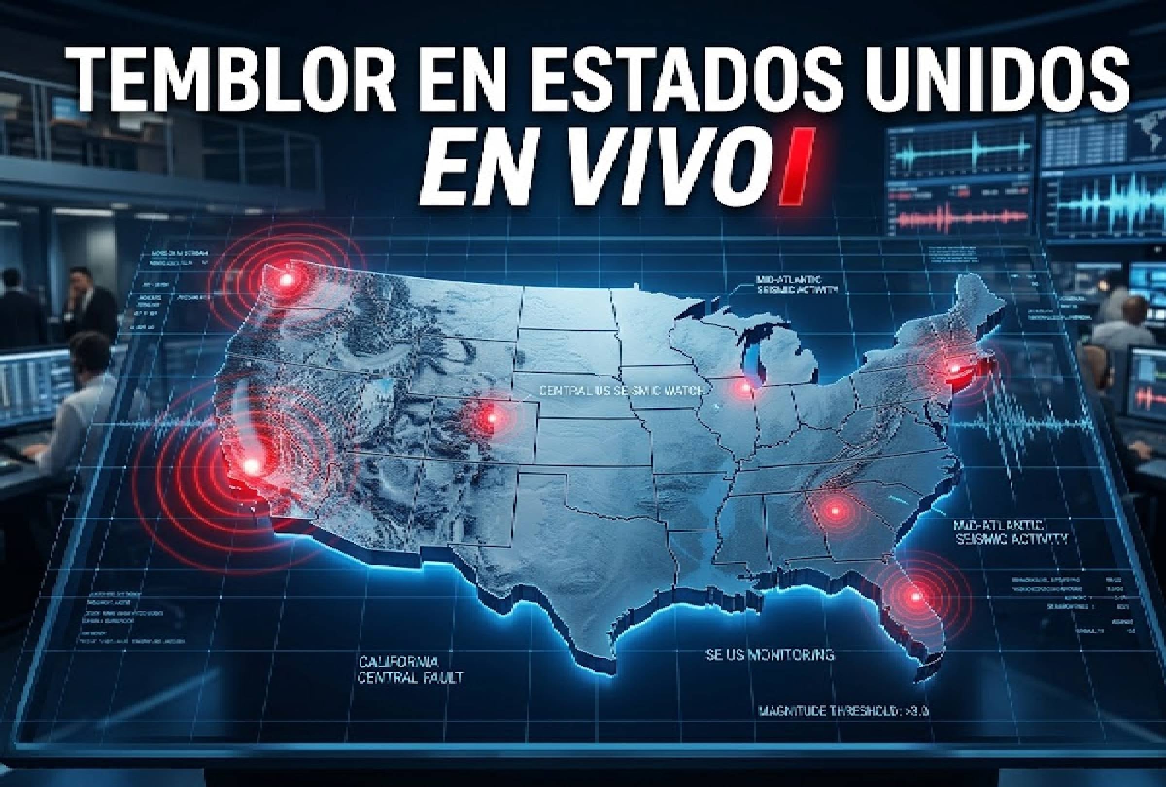 Sigue el reporte oficial del Servicio Geológico de Estados Unidos (USGS, por sus siglas en inglés) sobre los últimos temblores registrados en EE.UU. hoy. (Imagen creada por la IA de Gemini).