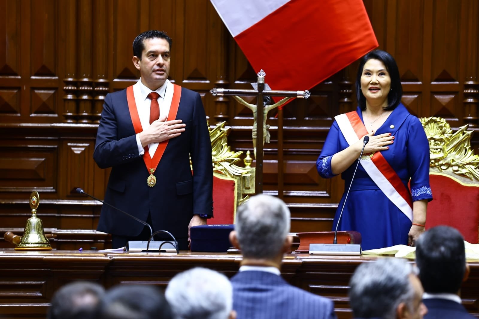 Keiko Fujimori juró como presidenta de la República para el periodo 2026-2031. Foto: Congreso