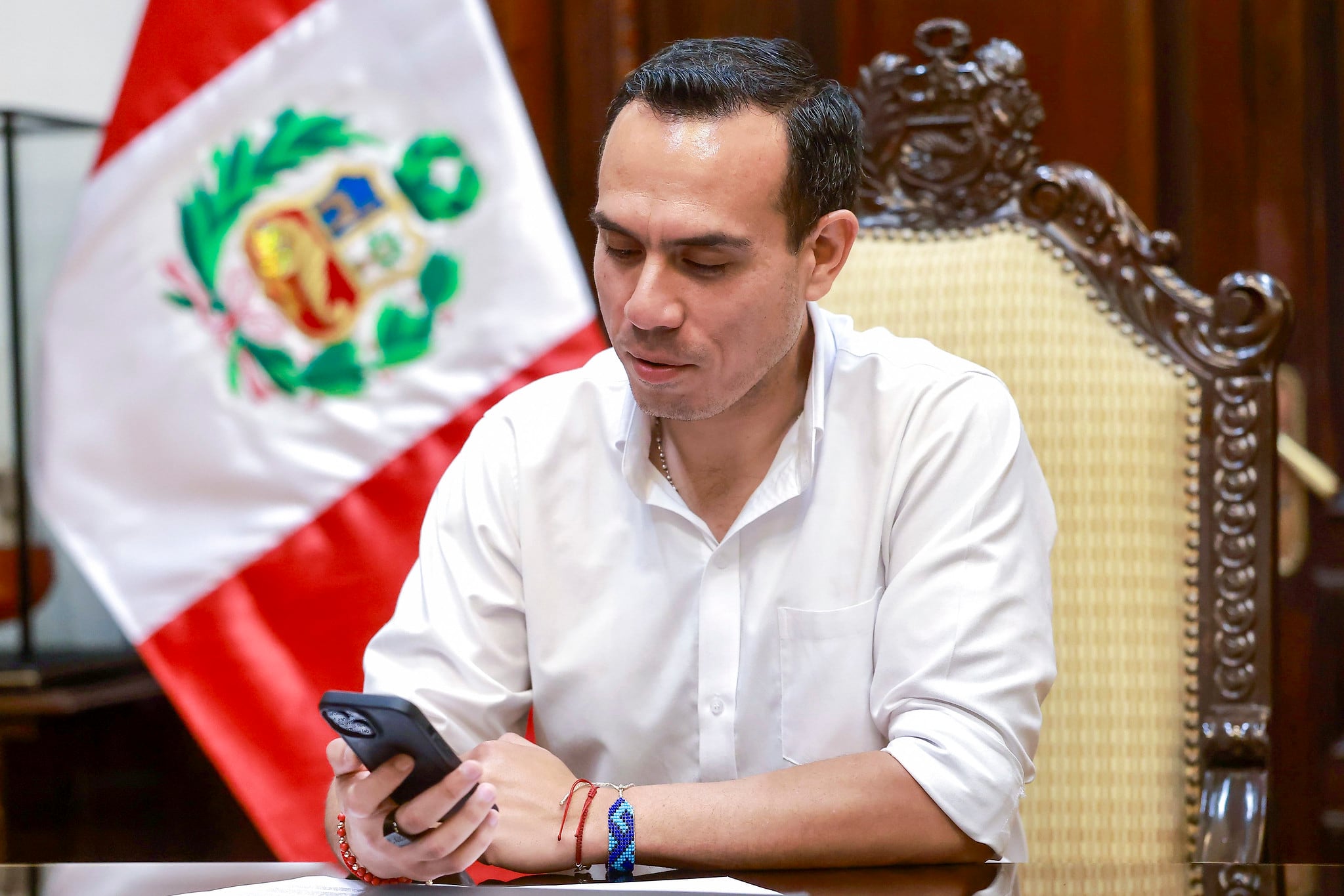 José Jerí Oré ha logrado un 58% de aprobación popular en solo dos meses como presidente del Perú. ¿Estrategia de gestión o plan para el 2031? Foto: Presidencia