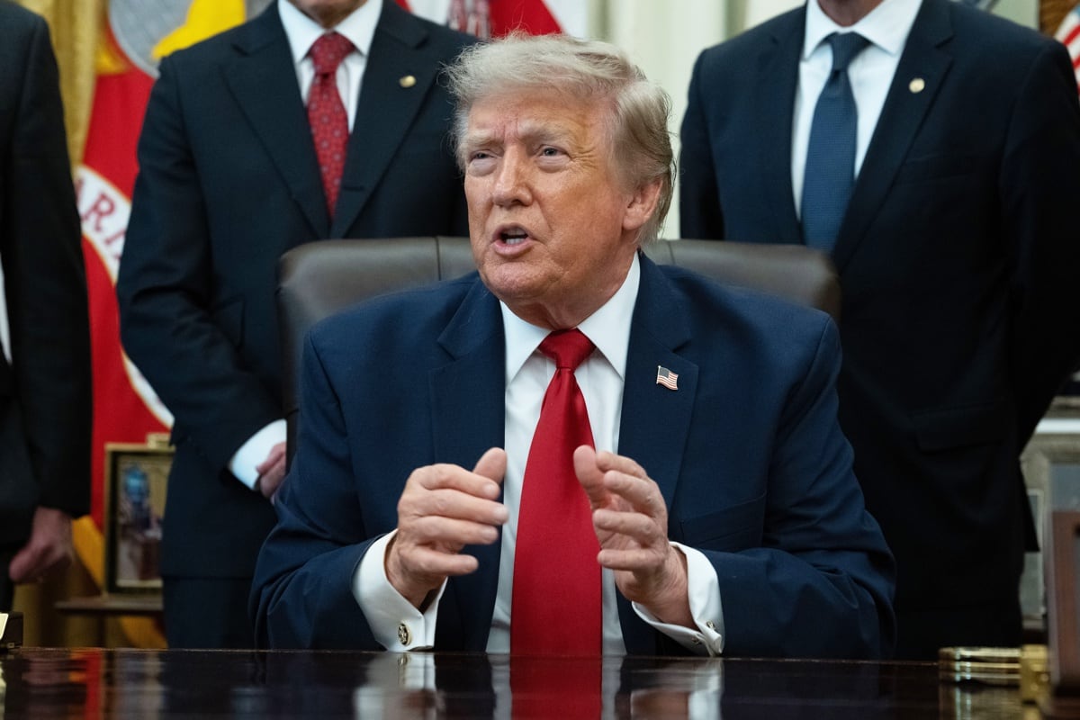 Donald Trump ha presionado a México y a la región en búsqueda de mayores resultados contra los crteles del narcotráfico, especialmente para frenar el tráfico de fentanilo. (EFE/EPA/AARON SCHWARTZ)