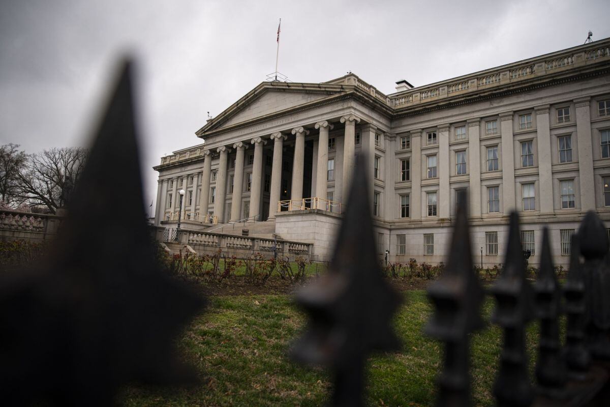 El edificio del Tesoro de los Estados Unidos en Washington, DC, EE.UU., el lunes 13 de marzo de 2023. (Foto: Bloomberg)