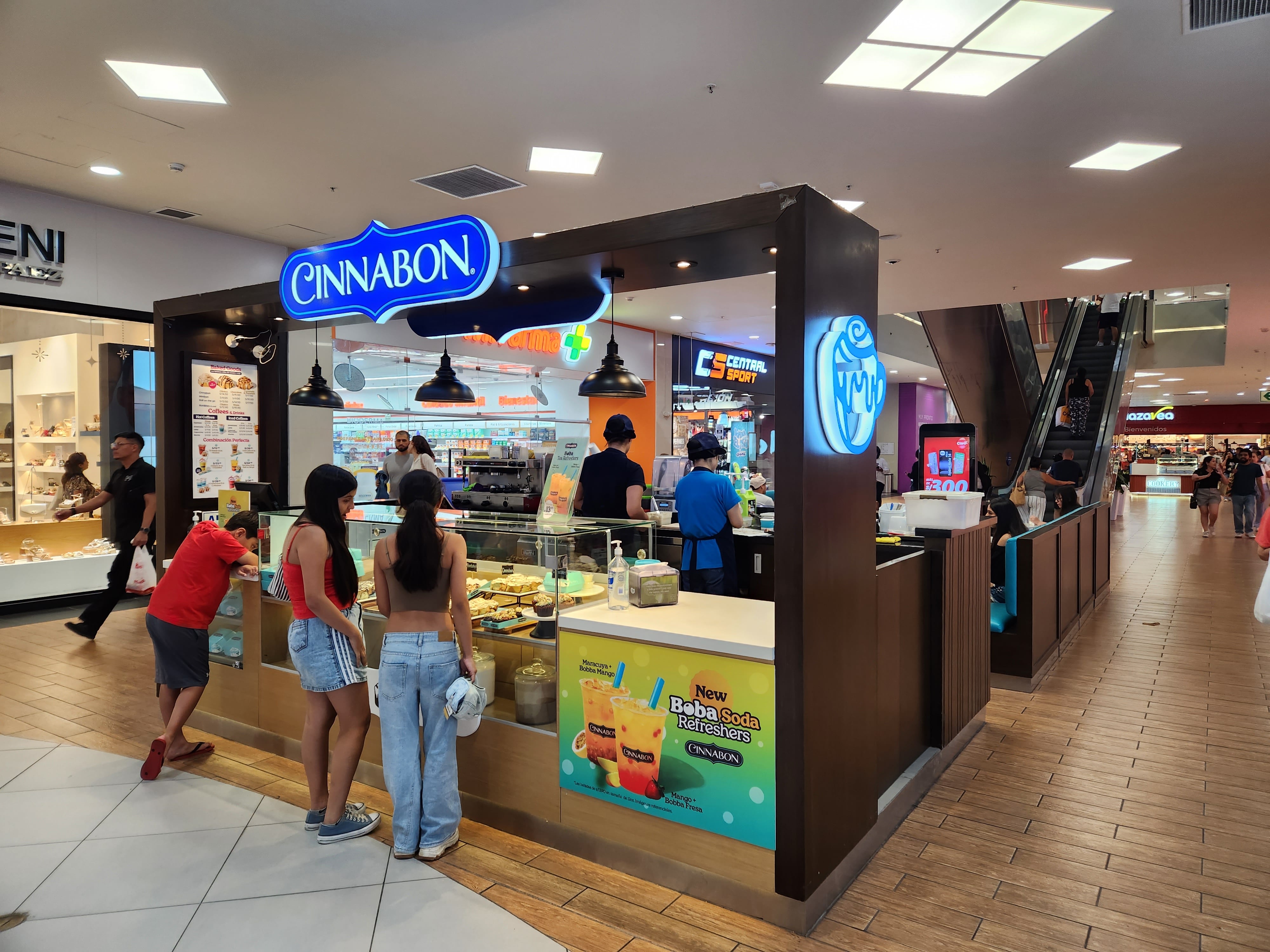 La implementación de formatos de isla “on the go” de Cinnabon en centros comerciales puede demandar solo un mes y medio. (Foto: Cinnabon).