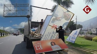 Esta municipalidad en Lima ya retira paneles electorales de sus calles