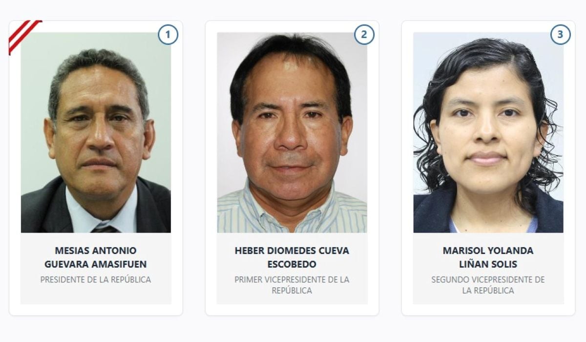 Integrantes de la plancha presidencial del Partido Morado. Foto: JNE.