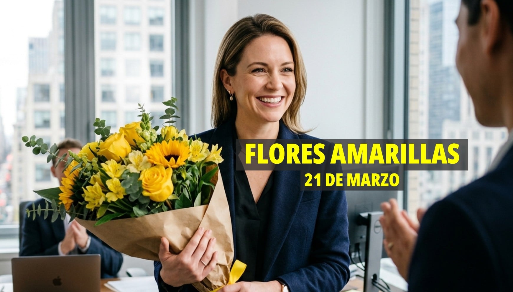 Encuentra frases para regalar flores amarillas este 21 de marzo y sorprender a tu pareja. | Crédito: Composición Gestión Mix / Freepik
