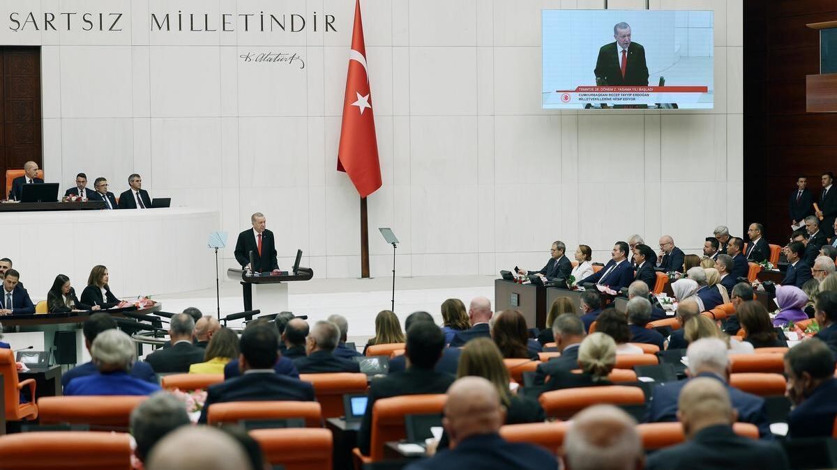 Erdogan interviene ante el parlamento turco en una imagen de archivo. Foto: Gipuzkoa