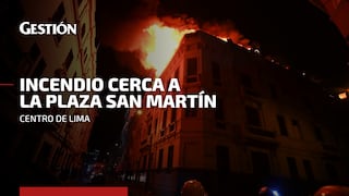 Incendio en el Centro de Lima: Imágenes de como empezó el siniestro cerca de la Plaza San Martín
