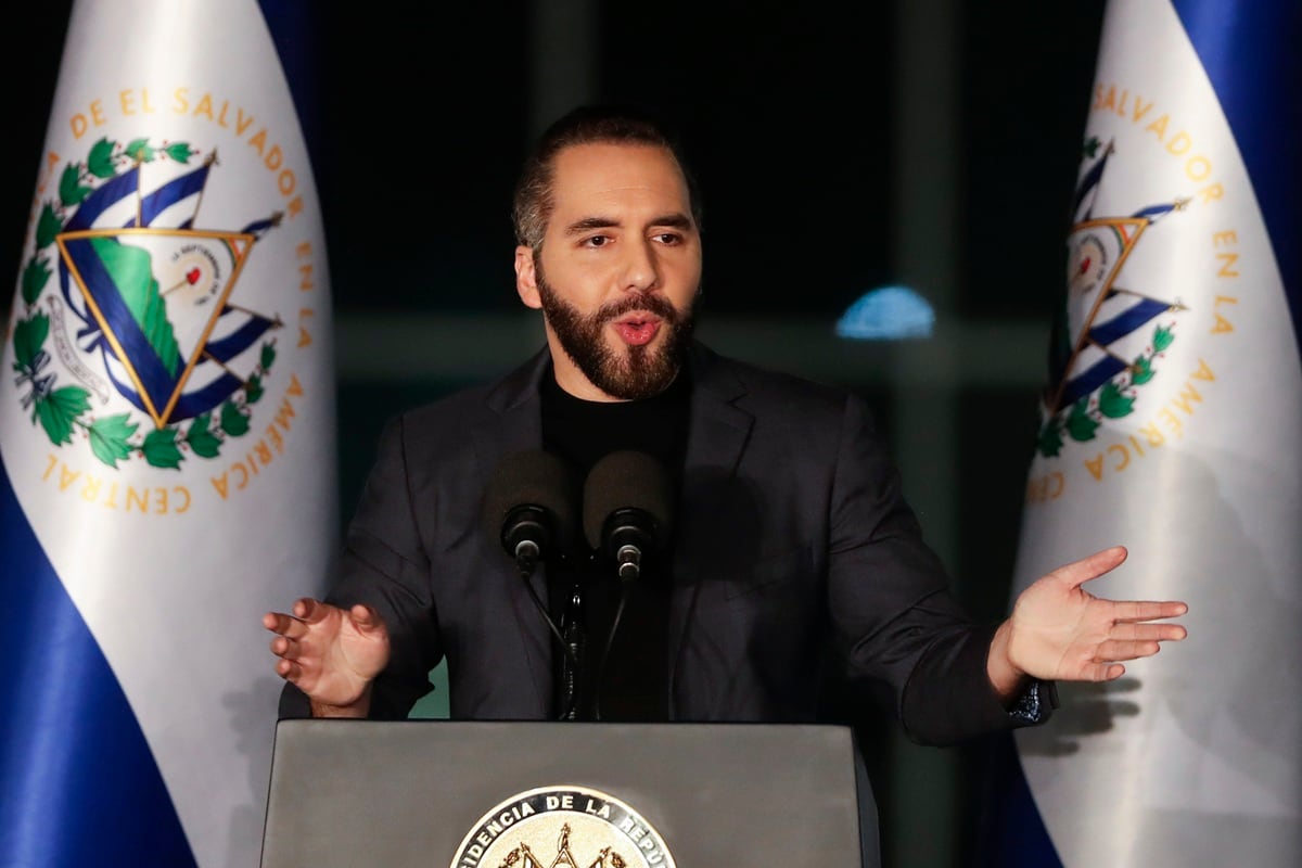 El presidente de El Salvador, Nayib Bukele, en Antiguo Cuscatlán, El Salvador, el 19 de mayo de 2026. (Rodrigo Sura / EFE)