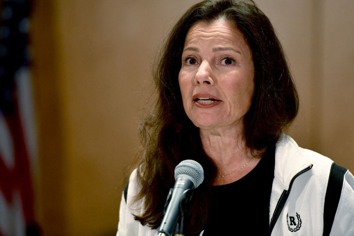 Fran Drescher, la recordada protagonista de “The Nanny”, es la presidenta de SAG-AFTRA (Foto: AFP)
