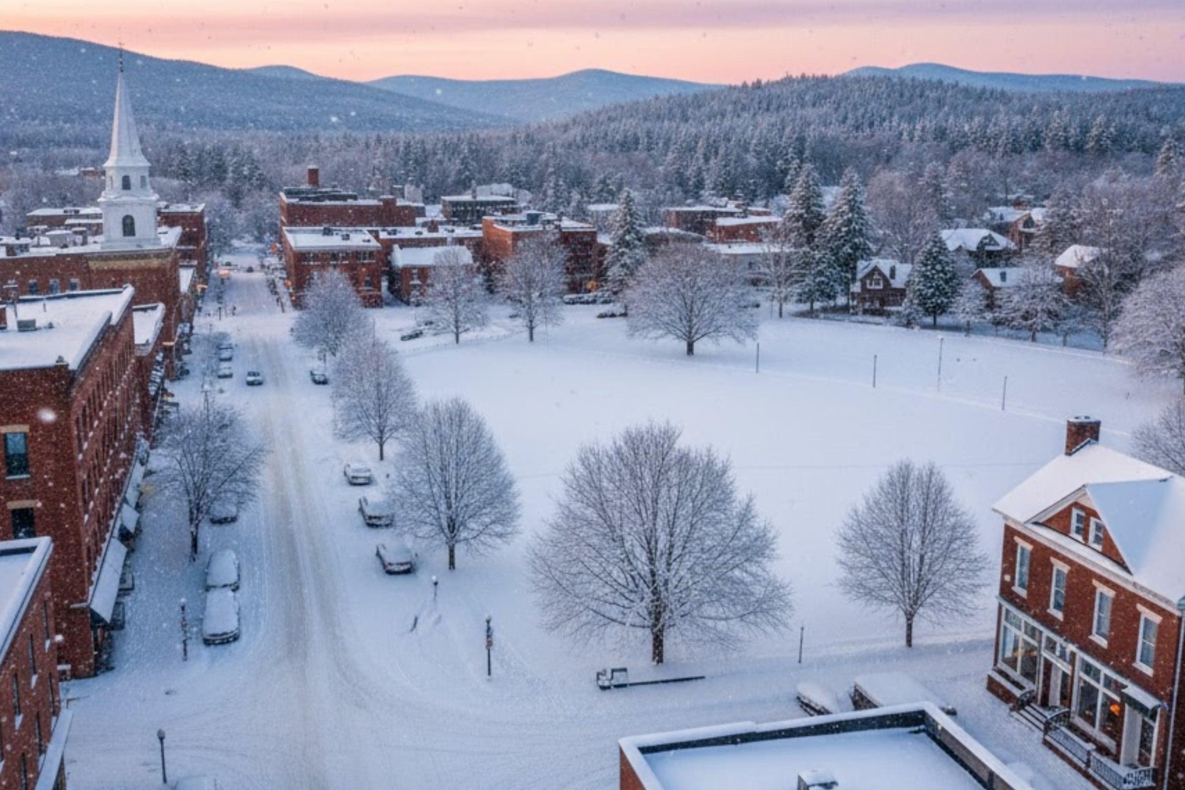 Raleigh, una ciudad de Carolina del Norte, registrará hasta 9 pulgadas de nieve para este cierre de semana. (Crédito: Imagen referencial creada por El Comercio MAG usando la IA de Gemini)