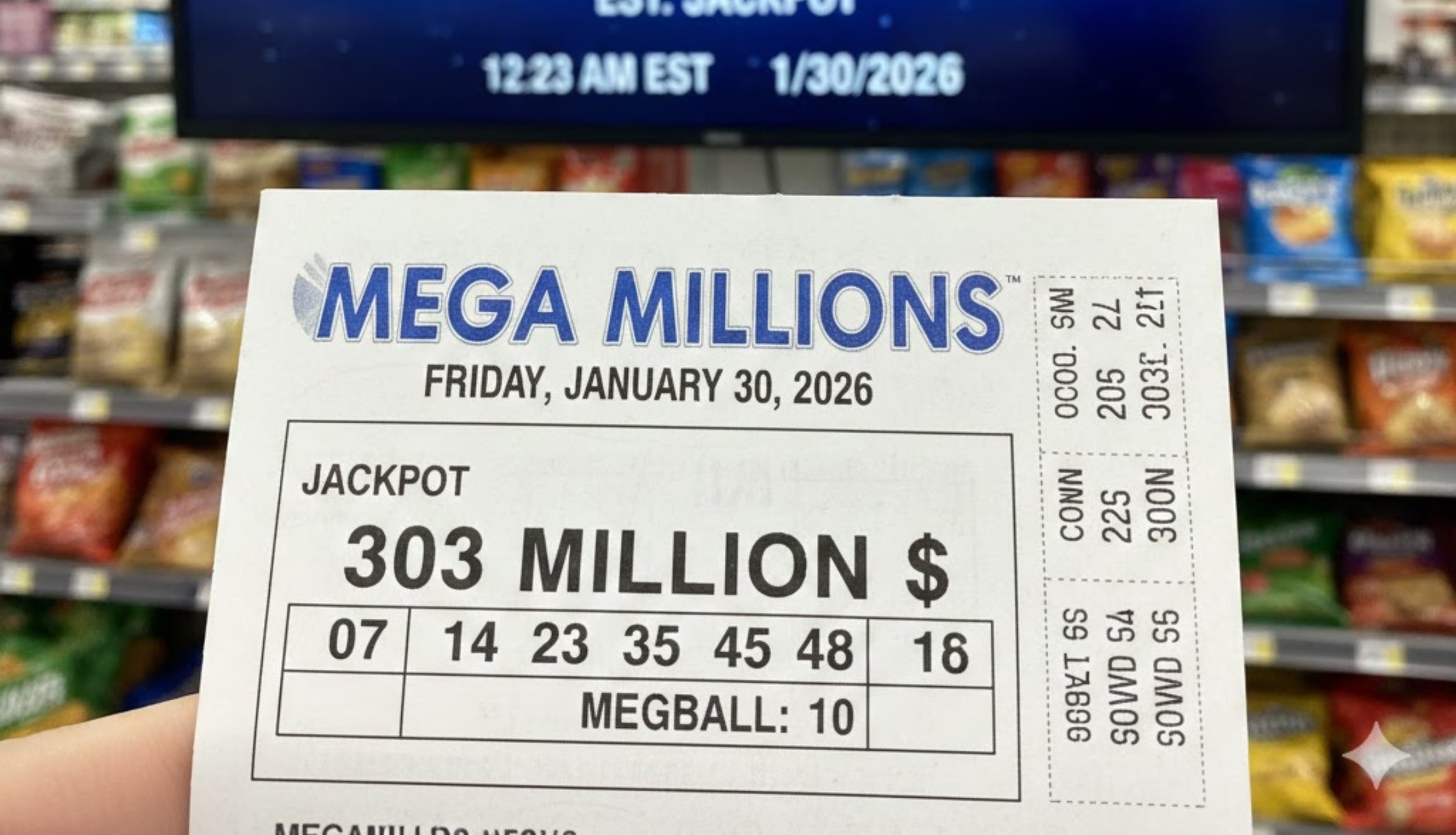 Consulta los resultados del Mega Millions de este viernes 30 de enero de 2026, que tiene un premio mayor de 303 millones de dólares. (Foto: Imagen creada por Gestión Mix utilizando la IA de Gemini)