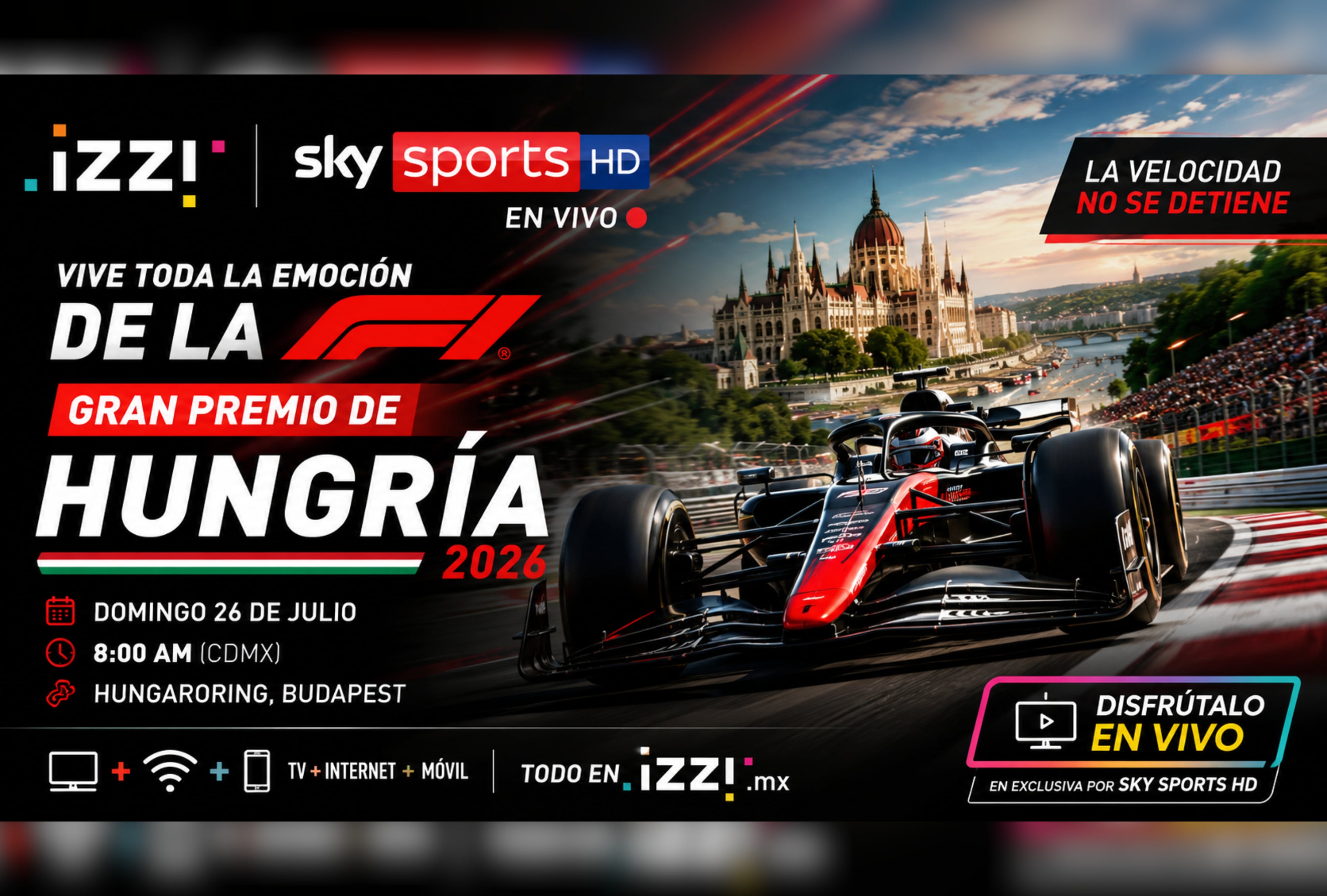 Sergio 'Checo' Pérez compite sobre la pista de Hungaroring durante la temporada 2026. La afición en México puede seguir el GP de Hungría en directo por televisión de paga en SKY Sports HD y plataformas digitales de Izzi. | Imagen creada por Depor utilizando la IA de Chat GPT / Composición GEC