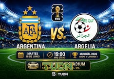 Canal 5 y TUDN televisaron el partido Argentina 3-0 Argelia por el Mundial 2026