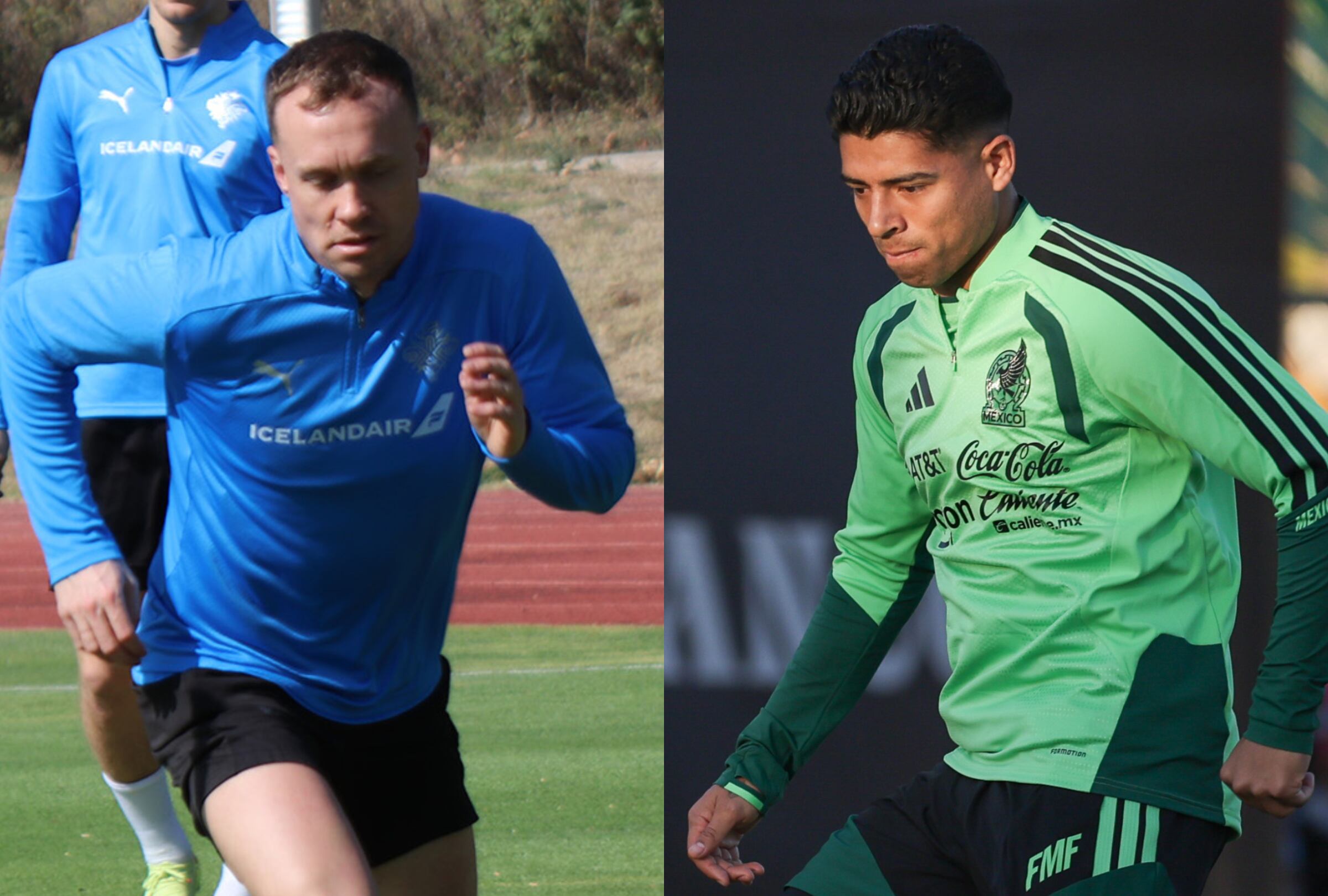 La Selección Nacional de México y la Selección de Islandia entrenaron en Querétaro de cara al juego de preparación (Foto: Composición Gestión / @miseleccionmx)