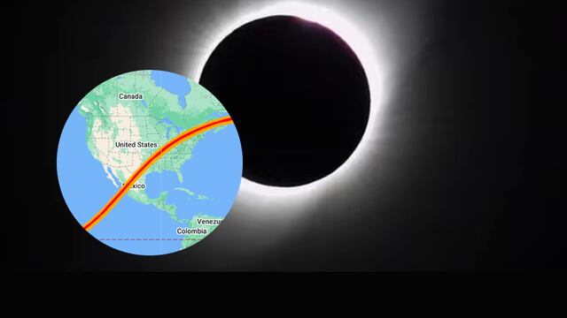Descarga aquí el mapa de Google Maps del eclipse solar del 8 de abril