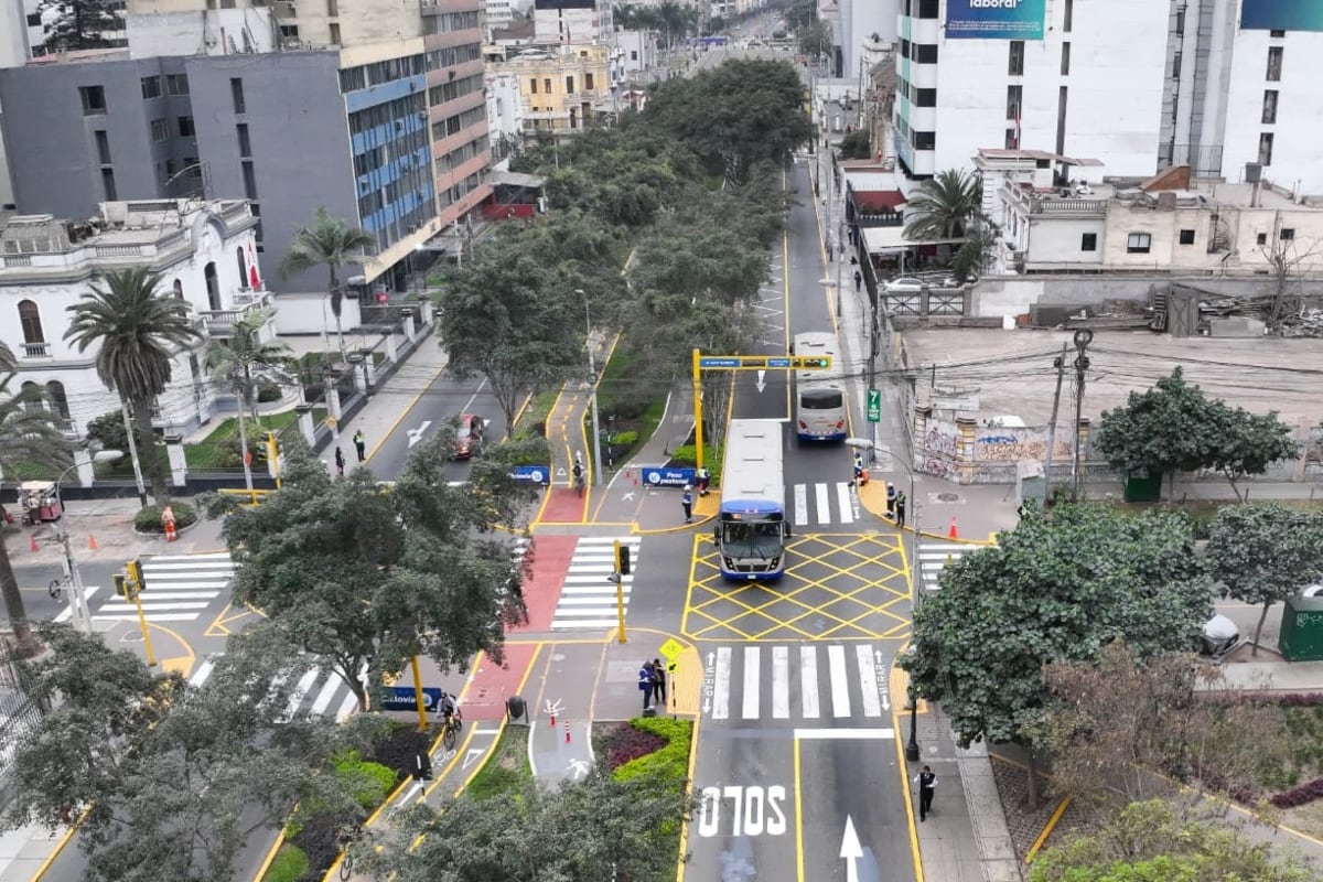 El carril exclusivo del Corredor Azul se ampliará hasta el jirón Manuel Segura a mediados de noviembre. Los residentes podrán acceder con el permiso VAPP. (Foto: ATU)