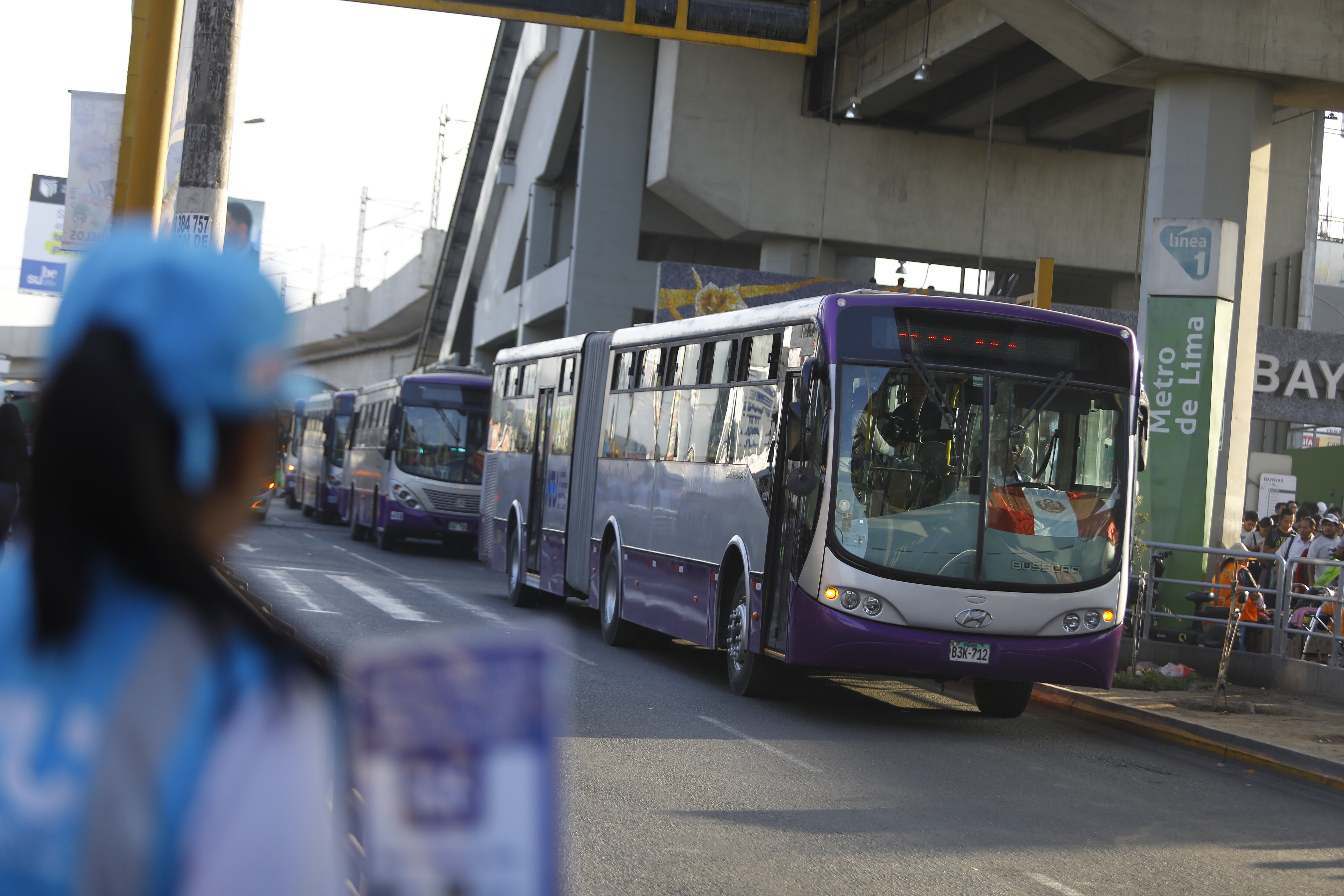 Buses del corredor Morado dejaron de funcionar a partir del 4 de marzo por la deuda pendiente que se tiene desde hace años. (Foto: Julio Reaño/ @photo.gec)