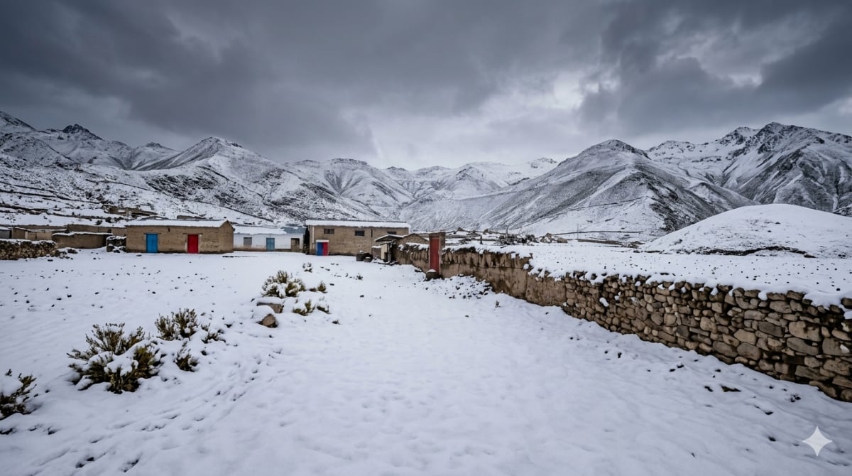 La DANA Aníbal genera nieve, granizo y lluvias en la sierra, mientras sus efectos atmosféricos también alcanzan la costa. Foto: Senamhi.