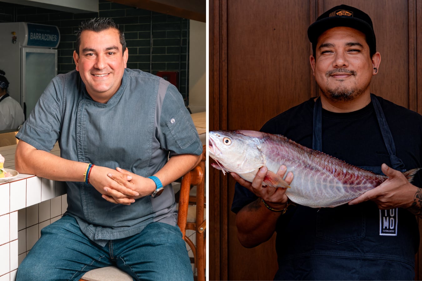 En la foto Franco Ferryra de Barracones y Jeremy López de Tomo Cocina nikkei.