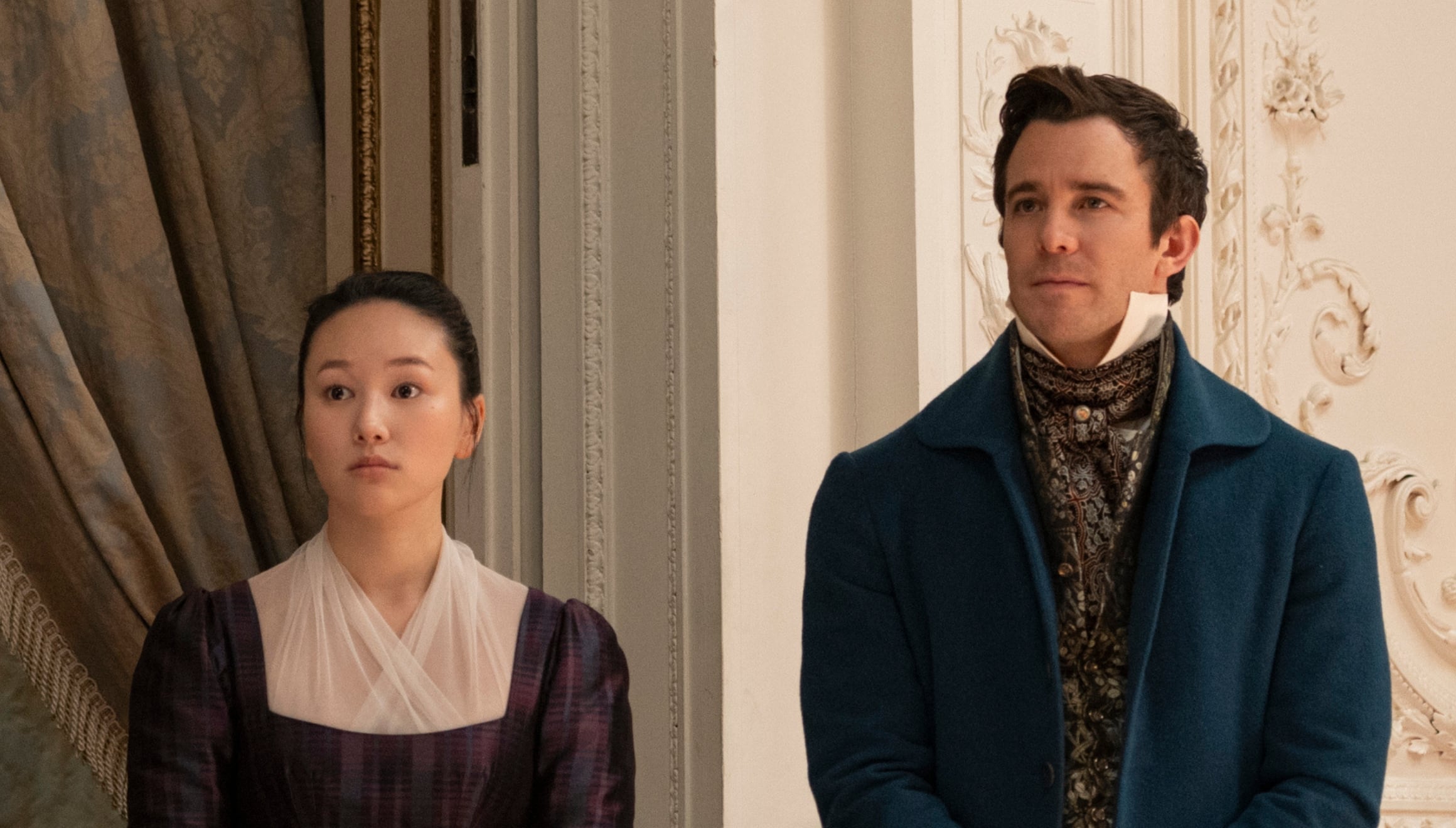 Los actores Yerin Ha y Luke Thompson son los protagonistas de la cuarta temporada de la serie "Bridgerton" (Foto: Netflix)