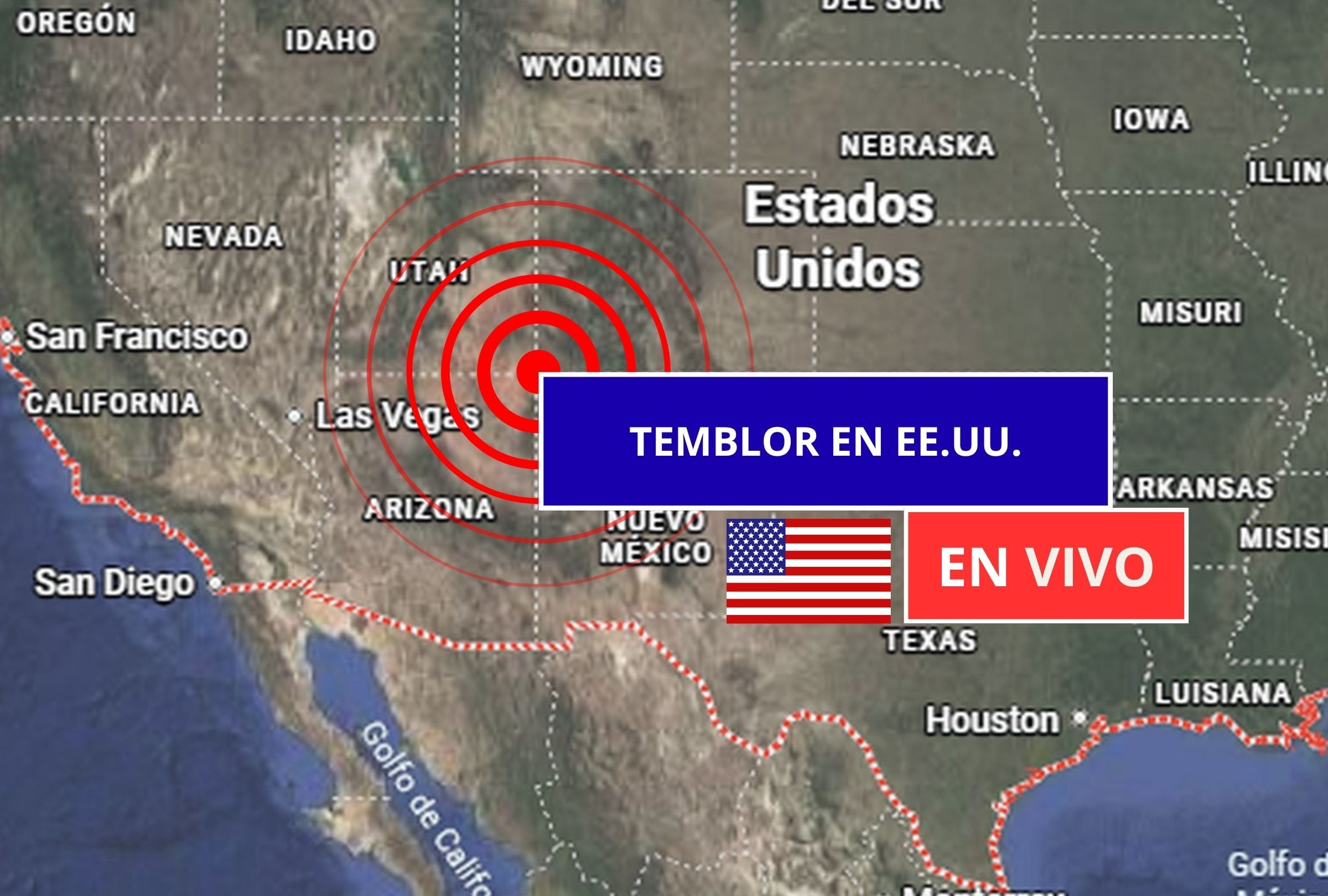 Sigue el reporte oficial del Servicio Geológico de Estados Unidos (USGS, por sus siglas en inglés) sobre los últimos temblores registrados en EE.UU. hoy, 21 de junio de 2026. (Imagen creada con foto de Google Maps para Gestión Mix)