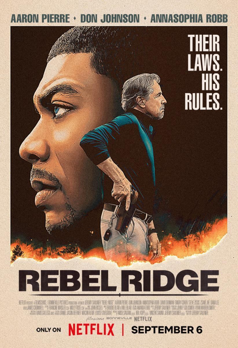 Aaron Pierre y Don Johnson son las figuras principales del póster de "Rebel Ridge", película que se desarrolla a lo largo de 130 minutos de metraje (Foto: Netflix)