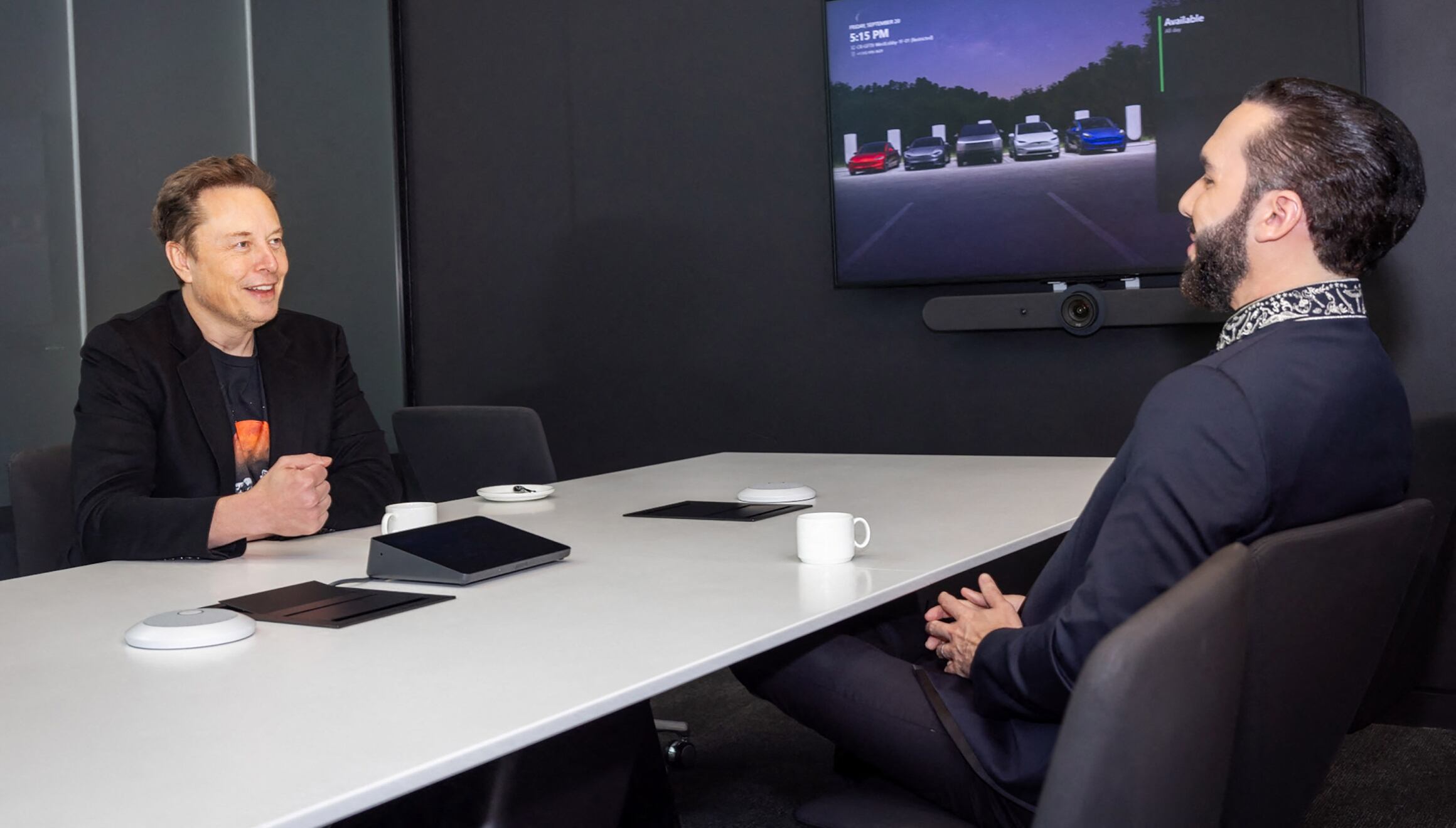 Elon Musk y Nayib Buyele se reunieron en Texas, Estados Unidos (Foto: Gobierno de El Salvador)