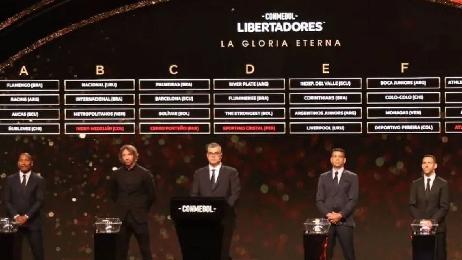 Sorteo de la Copa Libertadores 2024 (Foto: Conmebol)