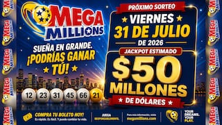 Números ganadores del Mega Millions del 31 de julio 2026: mira los resultados del sorteo con jackpot de $50 millones en EE.UU.