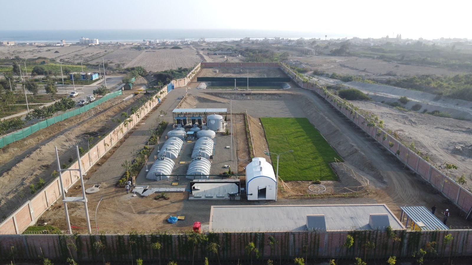 Construcción de la planta de tratamiento de aguas residuales comenzó en octubre de 2023 y concluyó en julio de este año. (Foto: difusión).