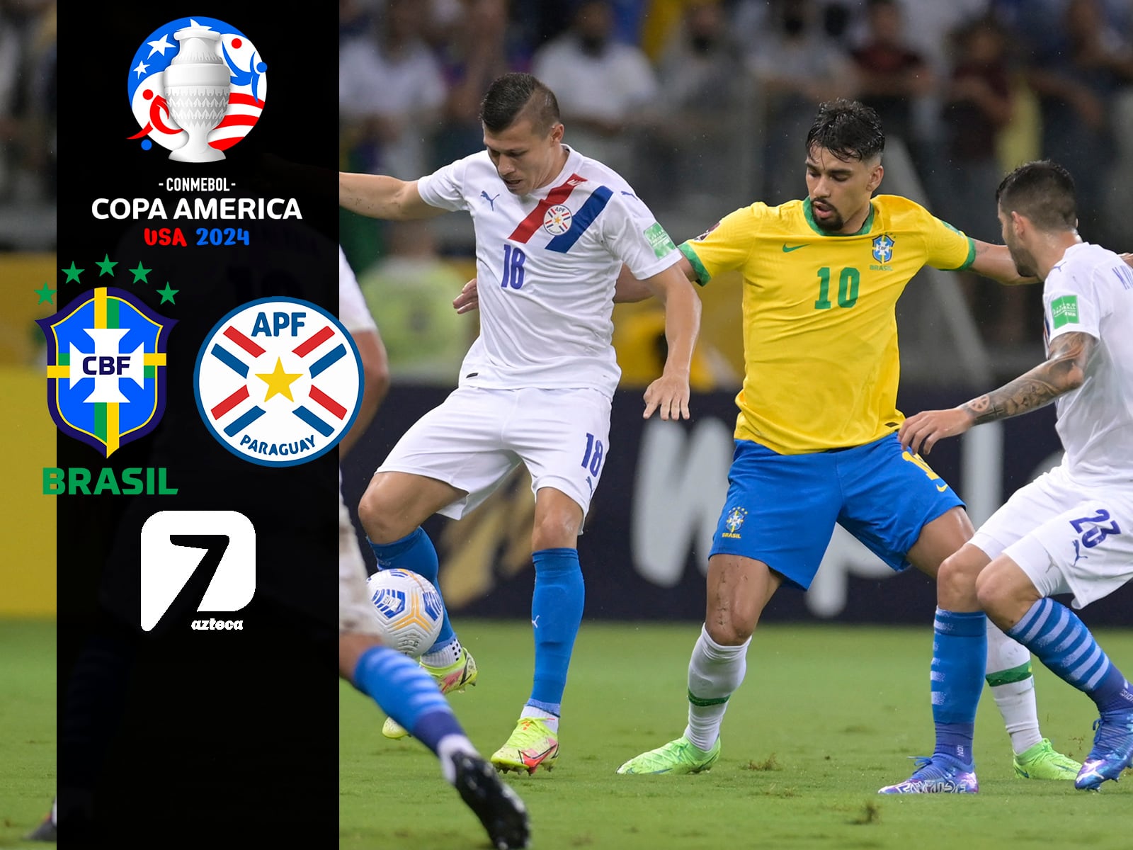 EN VIVO y ONLINE, sigue aquí el partido entre Brasil vs Paraguay por TV Azteca 7, válido por la segunda jornada del grupo D.| Foto: Composición Mix