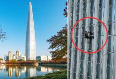 Detienen a hombre por escalar el rascacielos más alto de Seúl