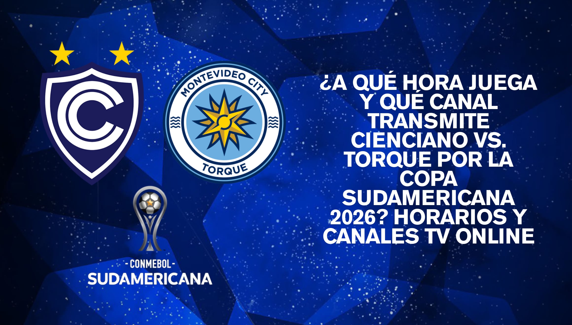 Cienciano y Montevideo City Torque se verán las caras en la ida de los cuartos de final de la Copa Sudamericana 2026, encuentro decisivo transmitido en vivo para México, EE. UU. y Latinoamérica. | Crédito: gol.conmebol.com / Composición Gestión Mix