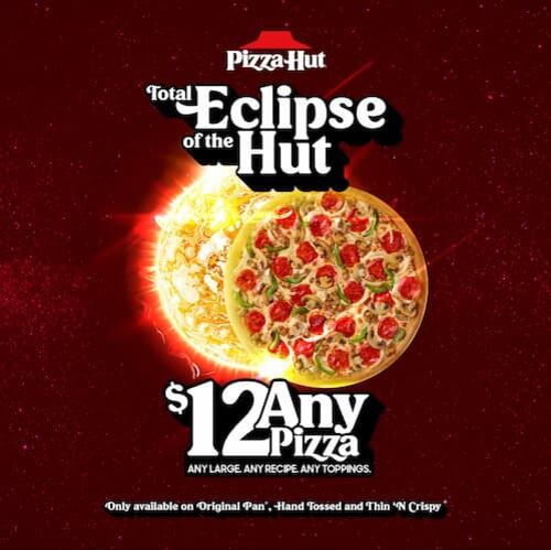 "Total Eclipse of the Hut" es la promoción del mes en la cadena de Pizza (Foto: Pizza Hut)