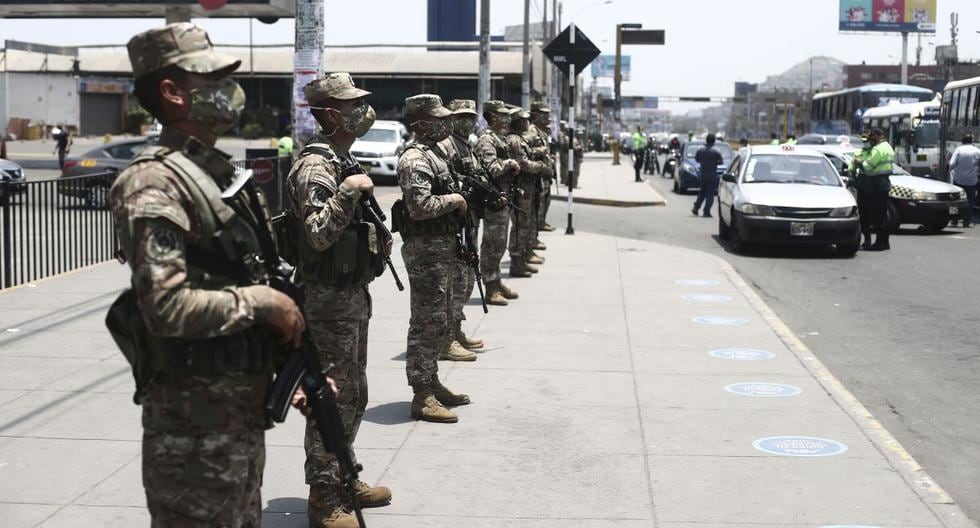 Durante el Estado de emergencia, fuerzas militares apoyan a la PNP en la seguridad ciudadana. (Foto: Jesus Saucedo / GEC)