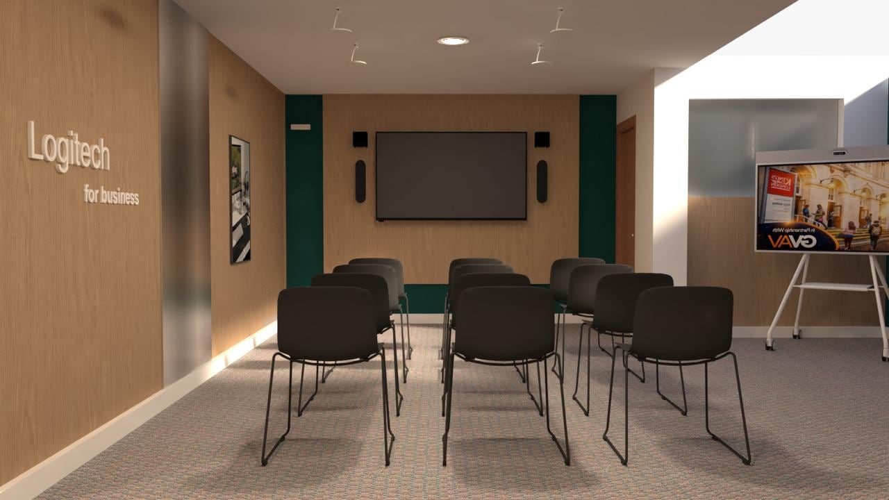 El nuevo Experience Center de Logitech cuenta con equipos para soluciones de videoconferencia y trabajo corporativo. La idea es mostrarlo a las empresas. (Foto: Logitech)